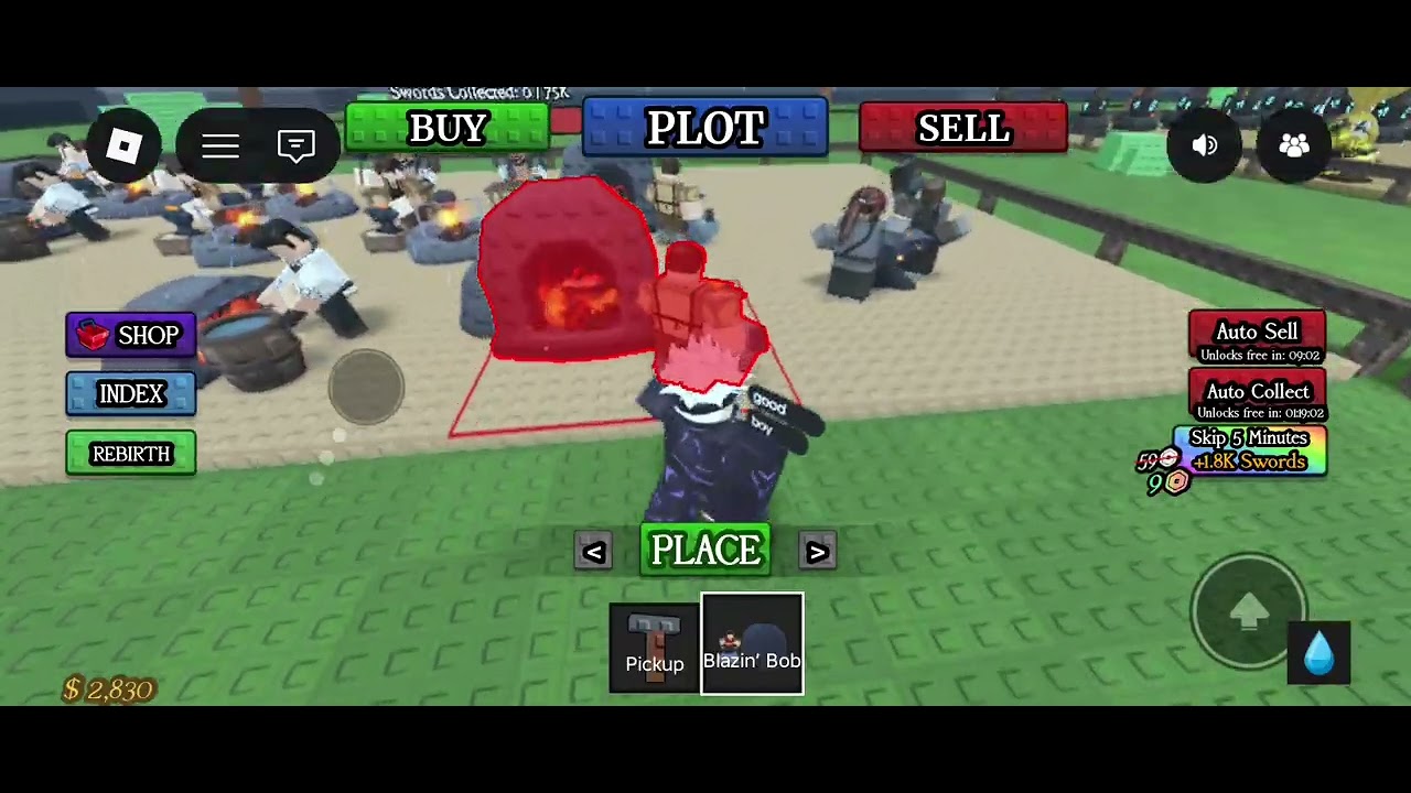 PLAYING BUILD A BLACKSMITH IN ROBLOX 