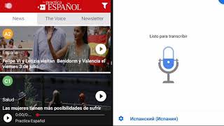 How to use app Practica Español with support of Live Transcript and Google Translate screenshot 4
