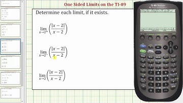 Determining One-Sided Limits on the TI-89
