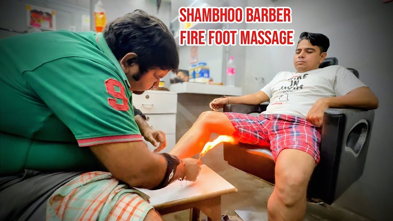 🔥 Most Satisfying Foot Massage by Shambhoo Barber | ASMR Relaxation