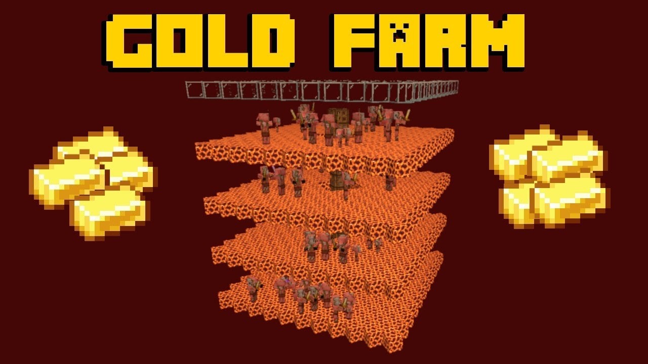 how to build minecraft gold farm - YouTube