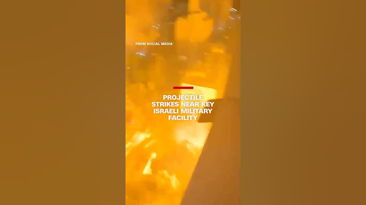 See moment projectile strikes near key military facility in Tel Aviv