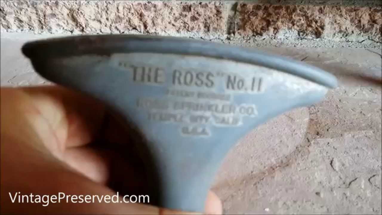 Vintage Sprinkler The Ross 11 Temple City, Ca YouTube