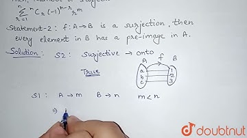 Statement-1: Let A and B be two sets having m and n elements respectively such that m lt n. Then...