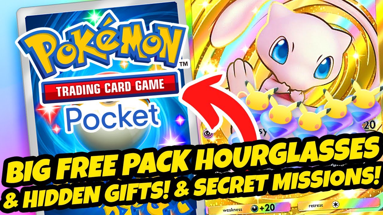 *BIG NEW FREE PACK HOURGLASSES & HIDDEN GIFTS!!* + NEW SECRET MISSIONS & REWARDS (Pokemon TCG Pocket