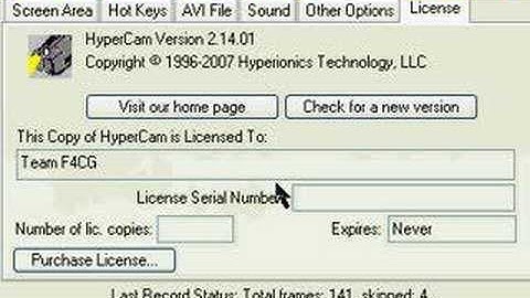 Hypercam 2 register (gideon ariel no)
