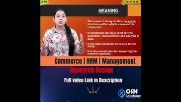 Research Design | UGC NET Commerce | Management | HRM #commercenet #hrm #management