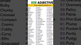 size adjectives