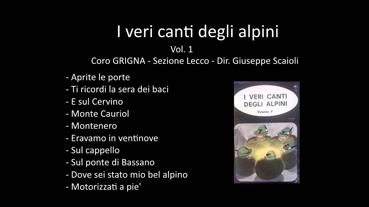 canti alpini da