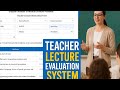 📊 Teacher Lecture Evaluation System | Real-time Scoring, Charts & Admin Control