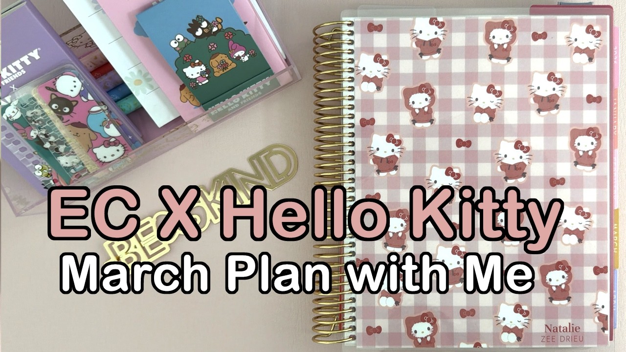 Erin Condren Hello Kitty LifePlanner Setup | Plan with Me March 2026