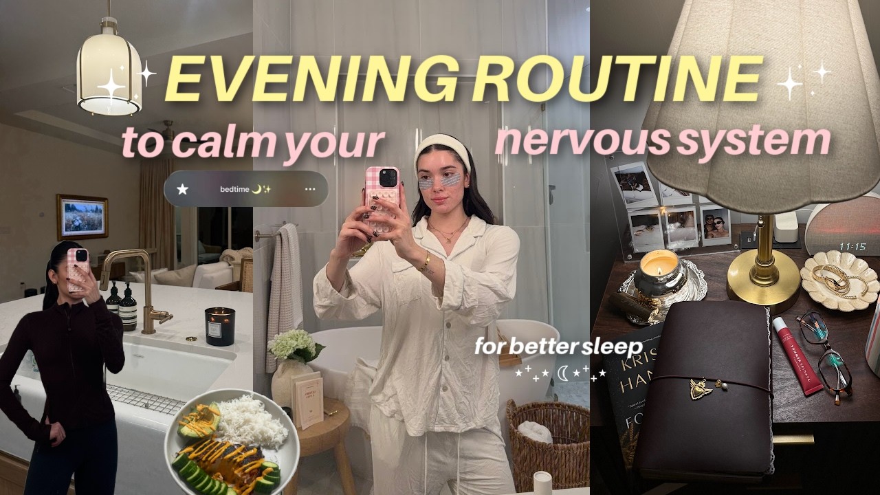 evening routine to calm your nervous system | red light therapy, gentle movement, analogue hobbies