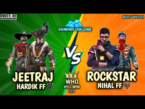 Diomonds💎Challenge in Custom Match | Jeet,hardik Vs rockstar,nihal | Who will win Unlimited diamond