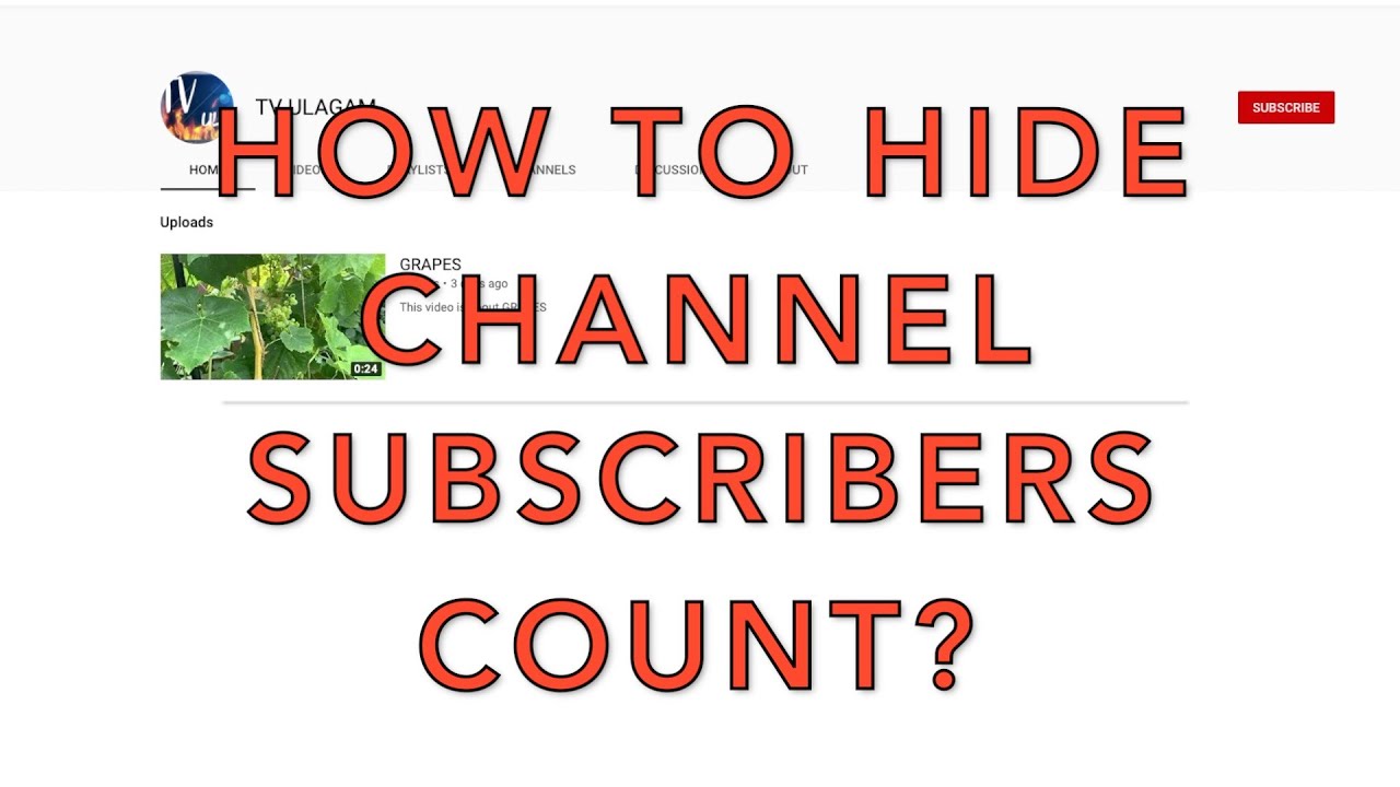 How to hide youtube channel subscribers count(2019) ? || Subscribers ...
