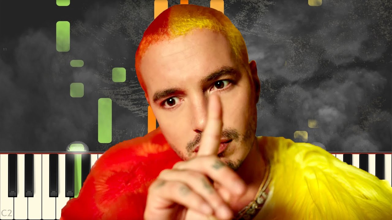 Amarillo - J Balvin - Piano - Synthesia