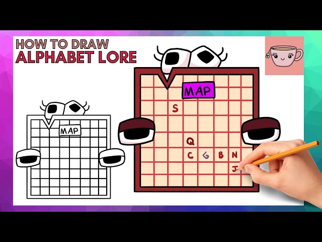 How To Draw Alphabet Lore - MAP  Easy Step By Step Drawing Tutorial 