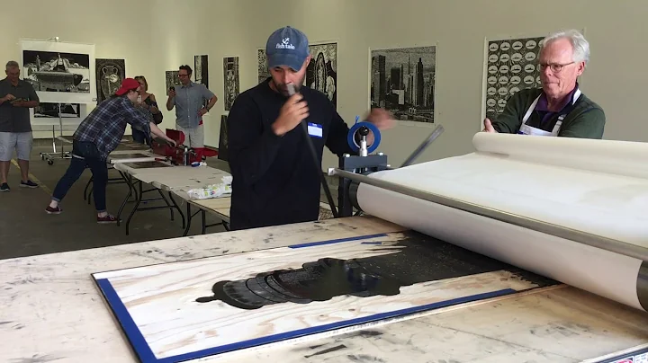 Jeffrey H. Fay Printing a Large Woodcut with BIG INK