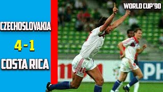 Czechoslovakia vs Costa Rica 4 - 1 Round Of 16 Highlights World Cup 1990
