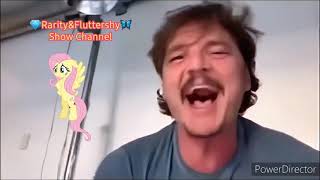 Pedro Pascal Crying Meme But Fluttershy Dead