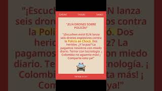 El ELN ATACA A LA POLICÍA! drones.... #pensandoencolombia  #mauriciocordobalive #misnotasdecolombia