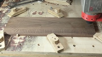 No Peck CNC Drilling Cribbage Board Holes With Vectric Aspire Part 1