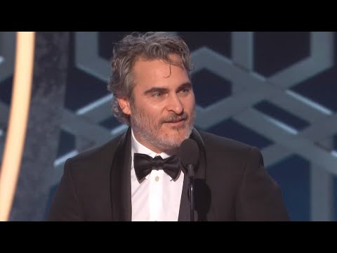 Watch Joaquin Phoenix's WILD, Expletive-Filled Acceptance Speech | Golden Globes 2020