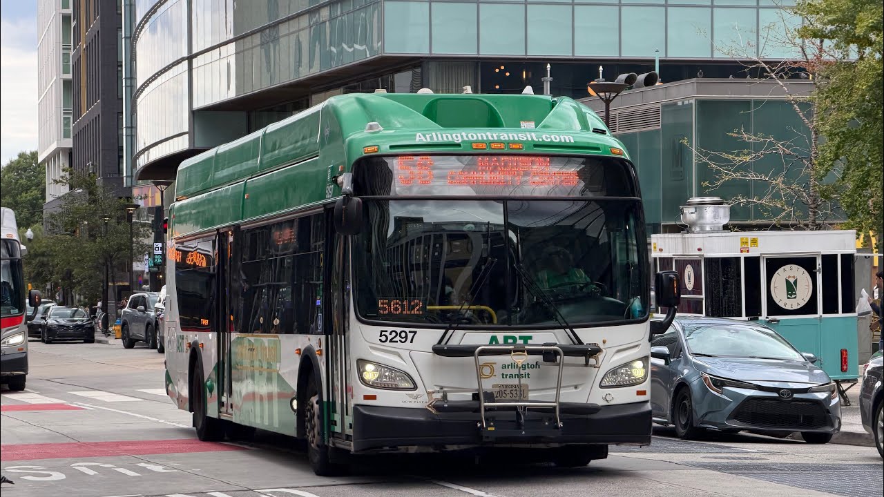 Arlington Transit: 2017 New Flyer XN40 #5297 - Route 56 - YouTube
