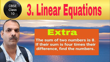 The sum of two numbers is 8. If their sum is four times their difference, find the numbers.