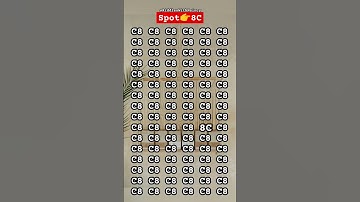 Seek and find 8C🤔😯 with your eagle eyes👀.#seek #spot #eyetest #iqtest #gkquize #riddle #shorts #sec