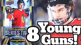 8 Young Guns!! 2023-24 Upper Deck Series 2 Hockey Hobby Box!!