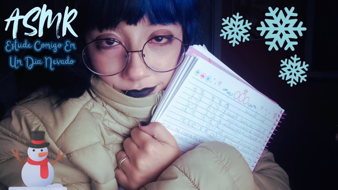 ASMR Estudando Com Você Em Um Dia Nevado ️☃️(Sons de Neve) - YouTube