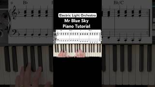 Mr Blue Sky Piano Tutorial with sheet music #mrbluesky #pianotutorial #piano #rockmusic #elo #shorts