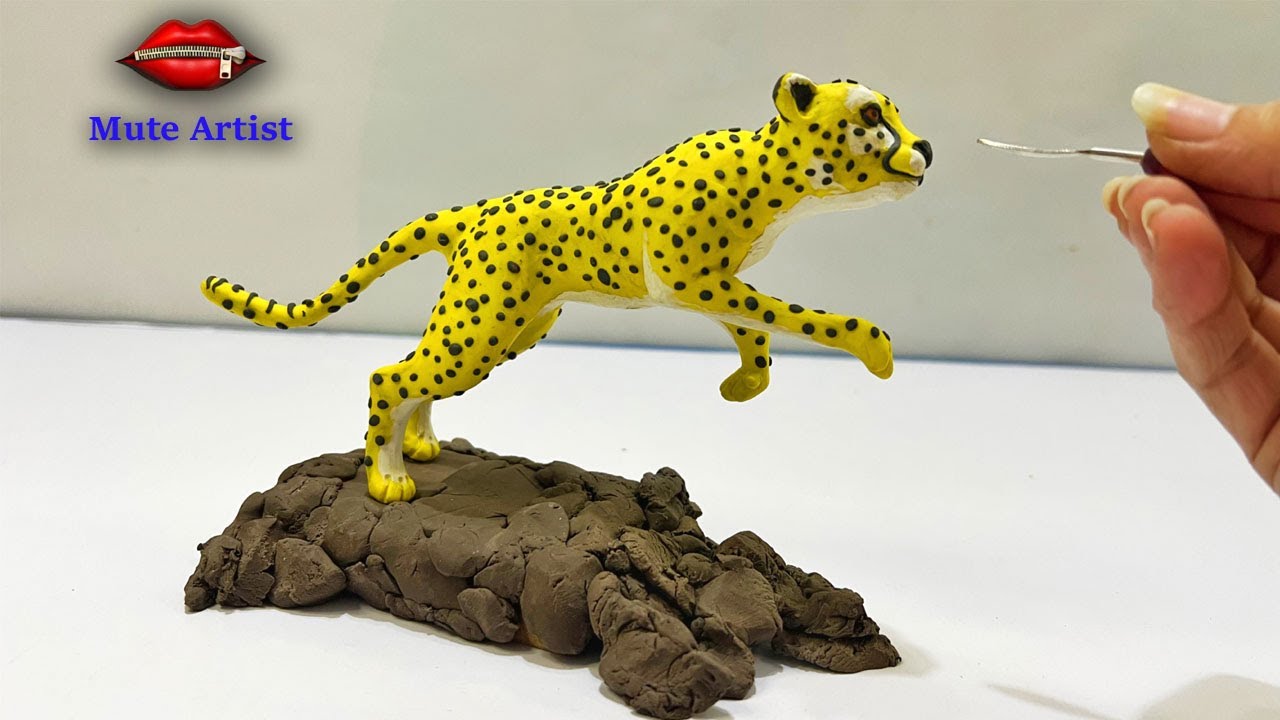 How I Made a Realistic Cheetah from Clay | Easy Clay Animal Tutorial