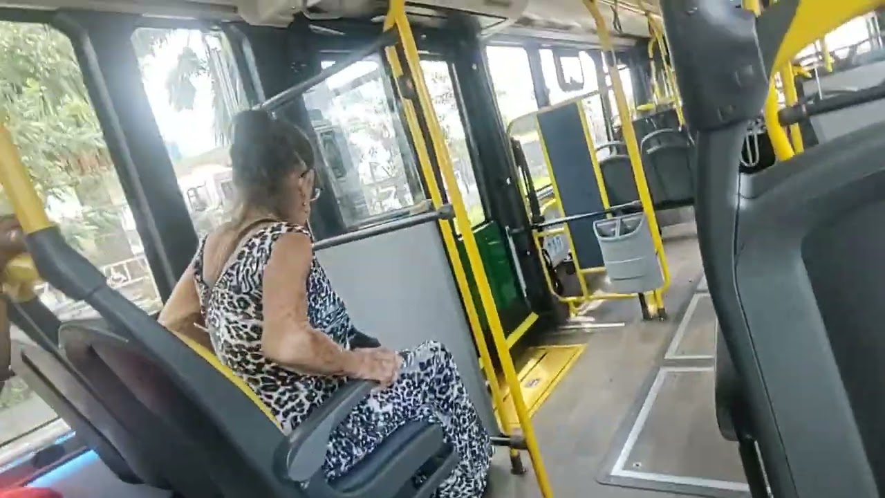 Movimentação dos ônibus elétricos no Terminal Vera Cruz pegando um ônibus 100% elétrico ar mais puro