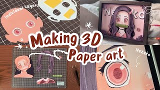 Making Paper Art ♡ Nezuko from Demon Slayer ♡ Paper craft and DIY