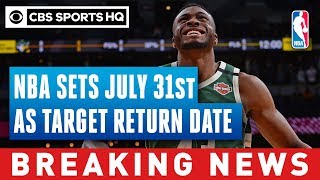 NBA sets July 31 as target date for return of season, per report | Breaking News | CBS Sports HQ