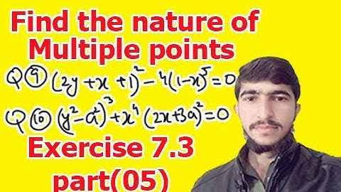 Find the nature of multiple points (Bsc Calculus chapter 7 exercise 7.3 part(05))