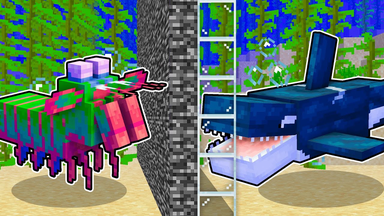 I CHEATED With One-way glass in UNDERWATER Minecraft Mob Battle