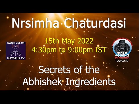 Secrets of the Mayapur Nrsimha Caturdasi Maha Abhisheka Ingredients @TOVPinfoTube