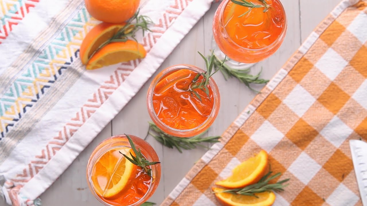 Rosemary Aperol Spritz For One or For A Crowd  Tasty