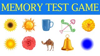 MEMORY TEST GAME-1 - Memorize 7 Pictures and Answer 7 Questions | Brain Training Games | Profile