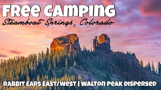 Free Camping Steamboat Springs, Colorado | Rabbit Ears East & West | Walton Peak Dispersed Campsites