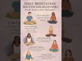 Daily Meditation Routine for Beginners (Easy Guide) ✨ #yoga #yogaforbeginners #fitness #yogapractice