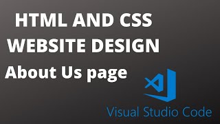 HTML and CSS   About us page