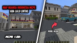 MAP NUANSA INDONESIA MINECRAFTPE/BEDROCK | ADA NPC DAN MOBIL KEREN BISA JALAN!!!