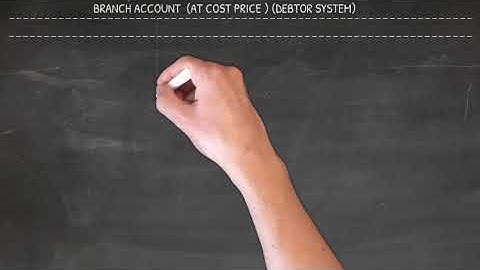 BRANCH ACCOUNTS - DEBTOR SYSTEM- COST PRICE - ANIMATED VEDIO
