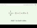 (3s-2)/2 less than s - Solve linear inequalities with one unknown