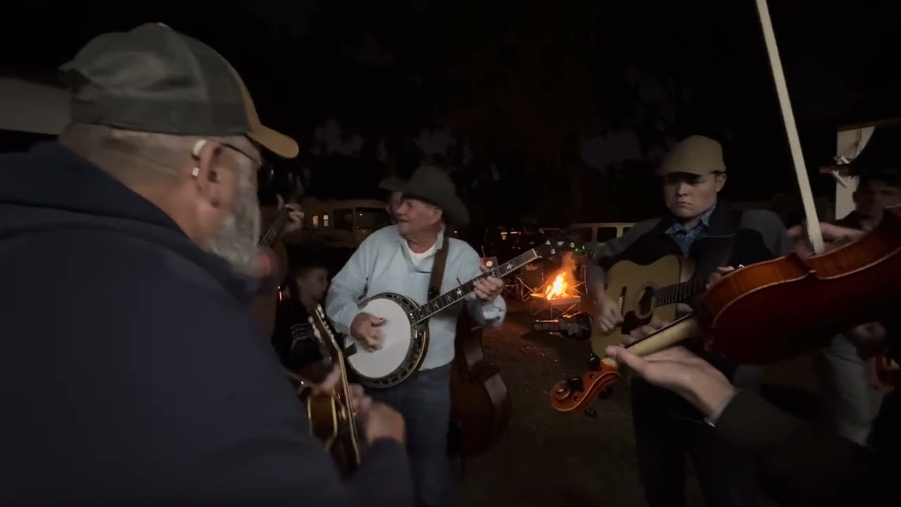 Robertson family and friends jamming at  Withlacoochee Bluegrass Festival 11/23/24
