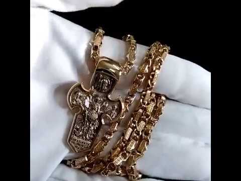 Крест золотой с чернением