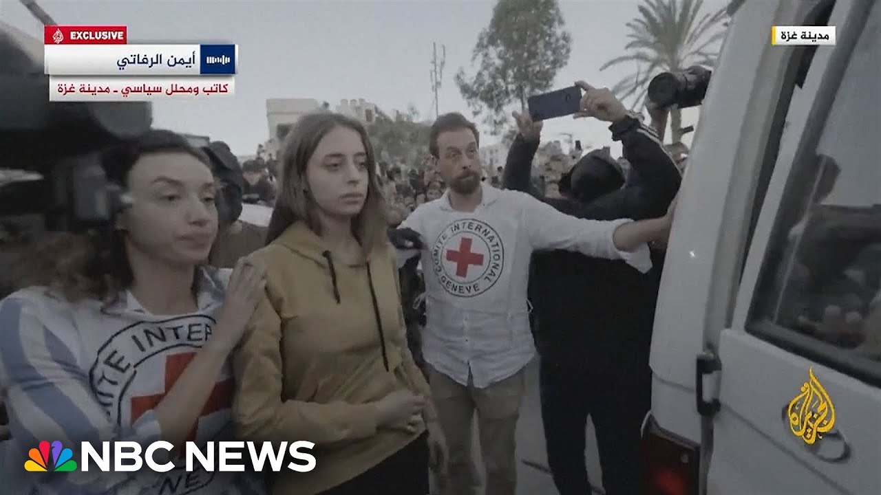 Watch: Hamas releases two more hostages in Gaza